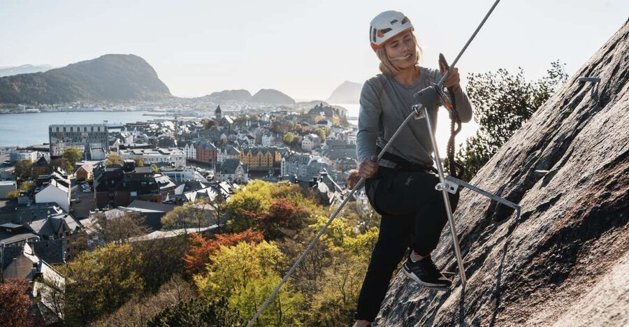 Ålesund: Via Ferrata tour - The second half eases off, but the views keep working