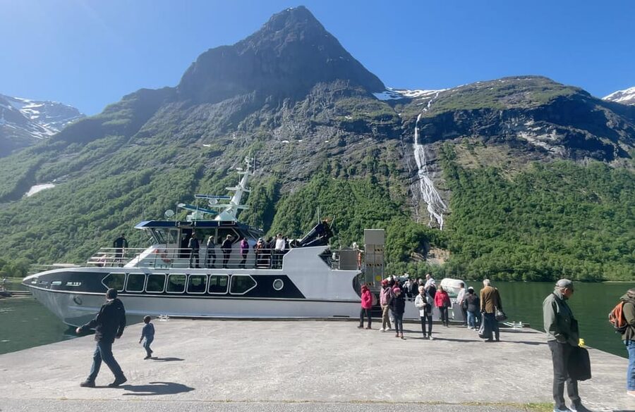 All About the Fjords, in one tour by bus & boat from Ålesund - Ljøen viewpoint, 12:30 to 13:00