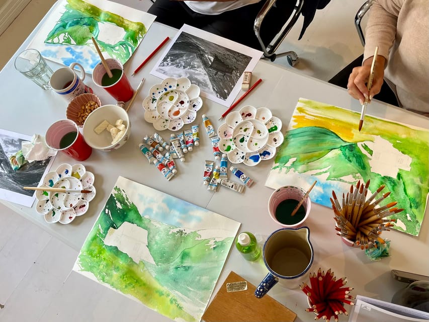 Bergen: paint Norwegian landscape with watercolor - Quick Takeaways From the Studio