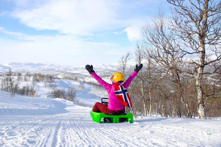 Dagali: 2-Hour Racing Toboggan Adventure - Getting fitted with the sled and safety gear