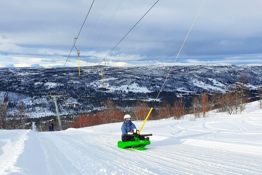 Dagali: 2-Hour Racing Toboggan Adventure - Using the ski lift instead of climbing