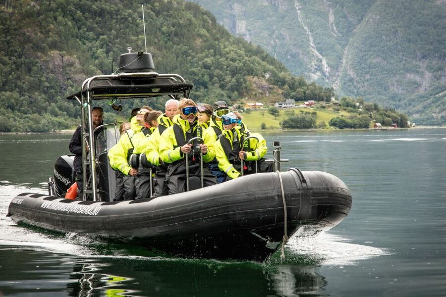 Eidfjord: 1-Hour Fjord RIB Tour - Leaving Eidfjord Harbor in a RIB