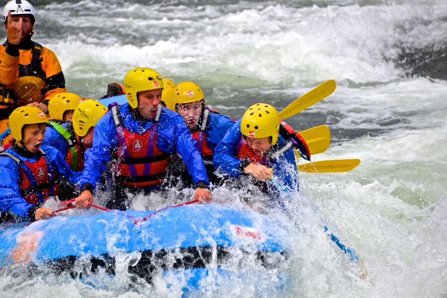 Evje: White Water Rafting Trip on Norway's Warmest Rivers - Studying the biggest waterfall before running it