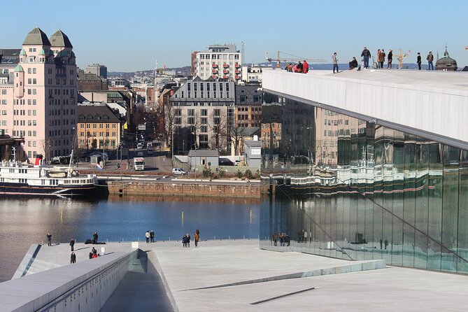 Explore Oslo’s Art and Culture with a Local - Crossing Akrobaten Bridge beside Barcode