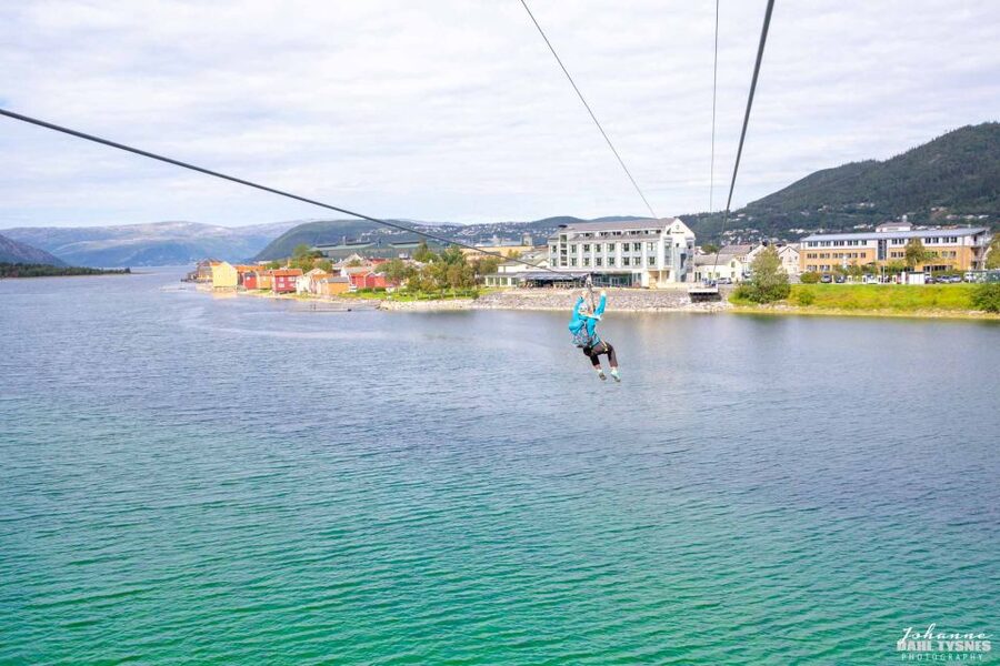 Feel the adrenaline in Mosjøen Zipline - The flight over the Vefsna River