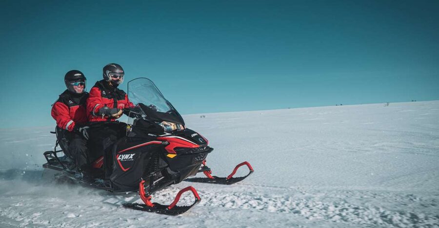 From Alta: Daytime Snowmobile Adventure - Leaving Alta for Gargia Valley