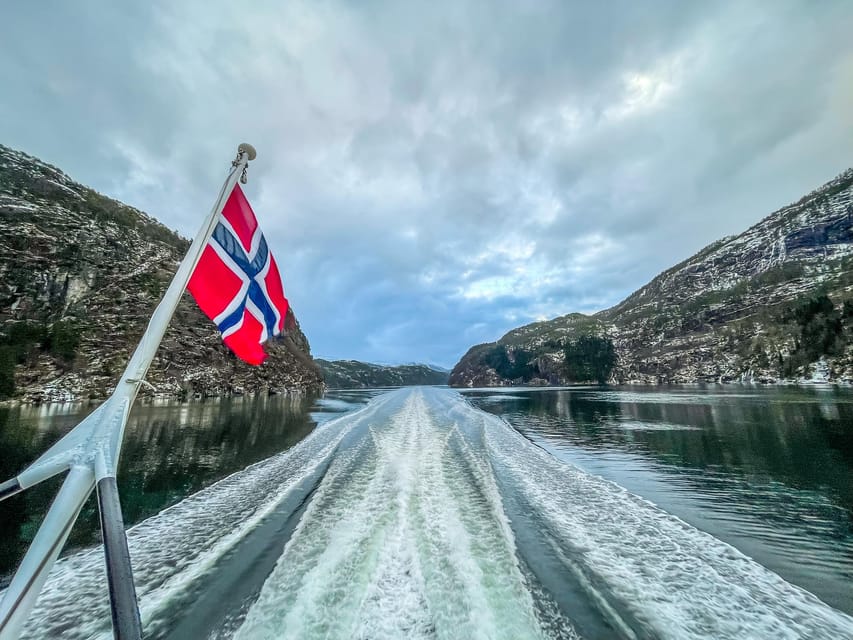 From Bergen: The Original Fjord Cruise to Mostraumen - The Osterfjord grows steeper and more dramatic