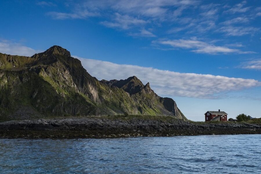 From Svolvaer: Trollfjorden Wildlife RIB Cruise - Entering Trollfjord between steep mountain walls