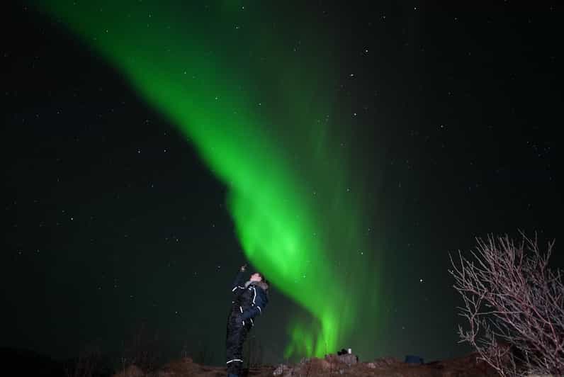 From Tromsø: Northern Lights Tour with Hot Drinks and Photos - Meeting the silver Mercedes Vito in central Tromsø