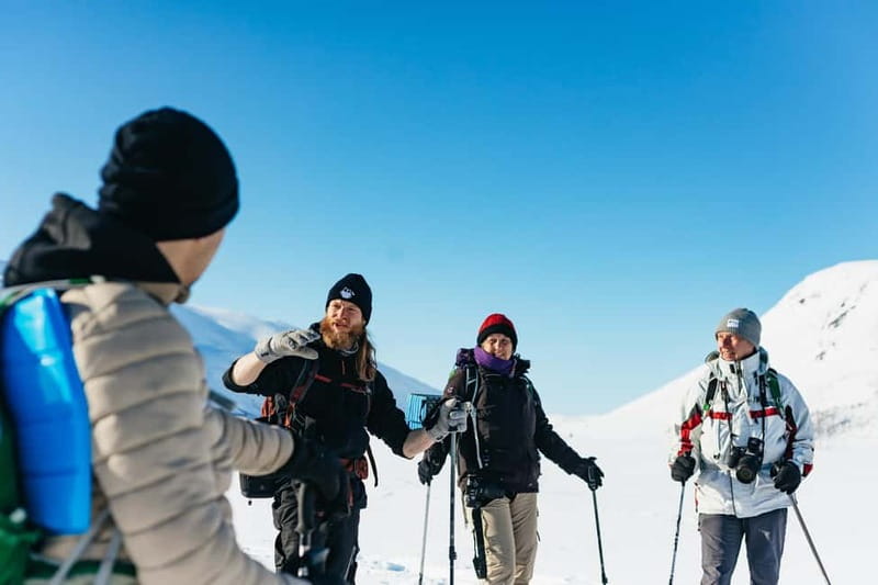 From Tromsø: Snowshoeing Hike with Picnic Lunch and Photos - Mountain and fjord views reward the climb