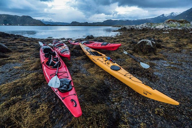 Full Day Combo Kayak and Rappel - Northern Explorer - Hiking uphill for a wide Lofoten view