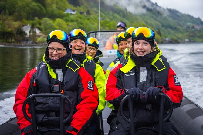 Fyksesund majestic RIB Adventure from Øystese - Waterfalls, homes, and the narrow fjord