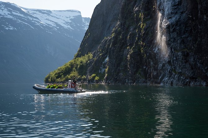 Geiranger: RIB Fjordsafari Geirangefjord - Meeting at the Troll Statue in Geiranger