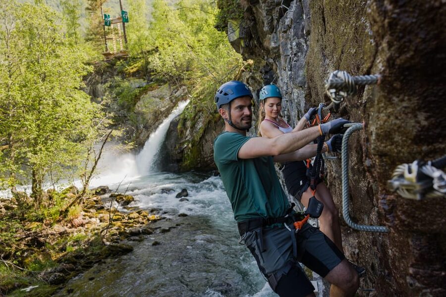 Geiranger: Zipline Park Experience - The via ferrata is the serious part