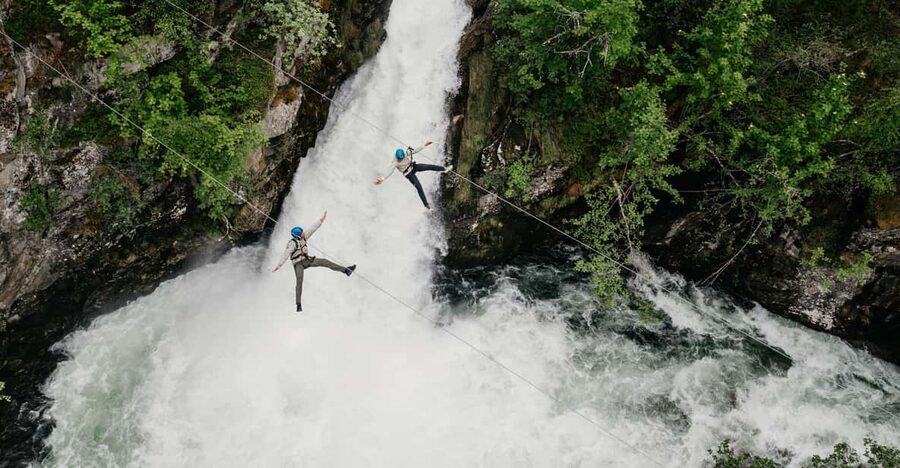 Geiranger: Zipline Park Experience - Four ziplines above water and trees