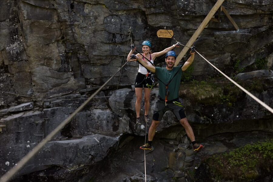 Geiranger: Zipline Park Experience - Nepalese bridges add balance and nerves