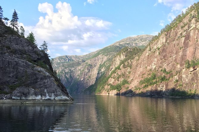 GUIDED TOUR: Secrets of the Fjords - the Osterfjord and Mo, 6.5 hours - Dale of Norway adds a practical shopping stop