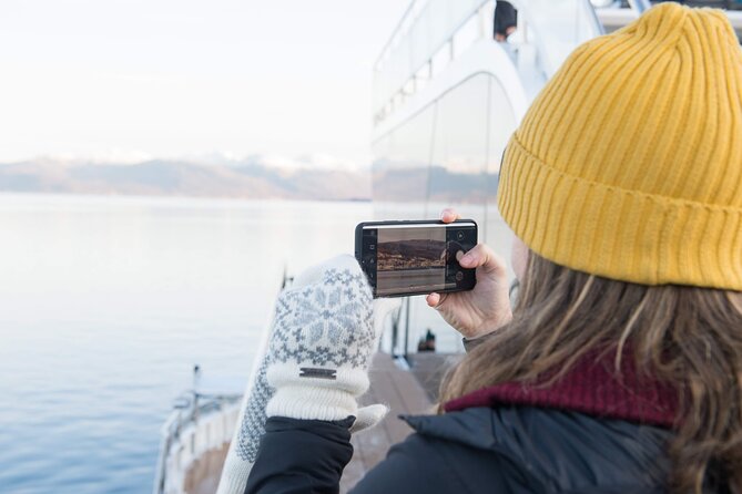 Half Day Arctic Fjord Cruise from Tromso - The view from Tromsø toward Ramfjorden