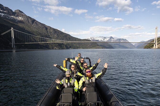 Hardangerfjord Ultimate RIB adventure from Ulvik - First sight: Hardanger Bridge