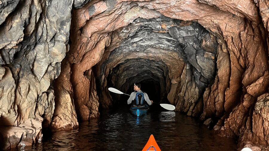Kristiansand: Otra River Kayaking Adventure - Paddling the calm water near Mosby