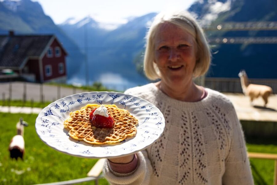 Ljøen, Hellesylt: Ljøen Farm Tour - Waffles, coffee, and a short Norwegian pause