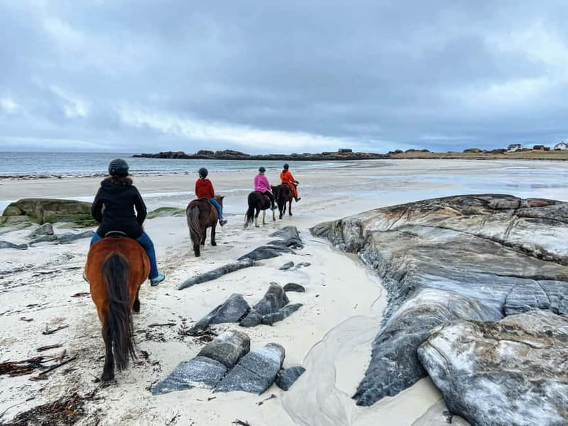 Lofoten: Guided Horse Riding Tour Over Hov and Hovsund - Following the route toward Hovsund