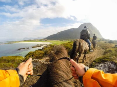 Guided Horse Riding Tour Over Hov and Hovsund