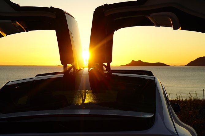 Midnightsun- Eco friendly Tesla Model X - Following the fjords for about one hour