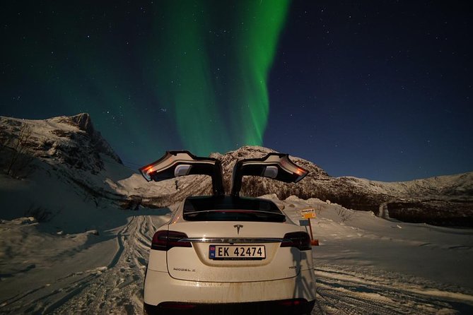 Northern lights - TeslaX Ecofriendly Car - Guide Kurt Arild and the value of a small group