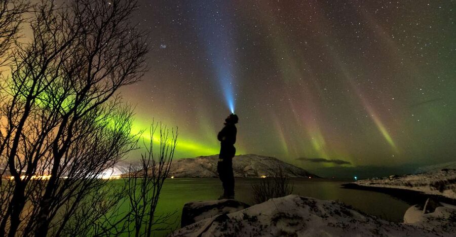 Northern lights Tromsø - small group tour with local guide - Waiting beside a bonfire