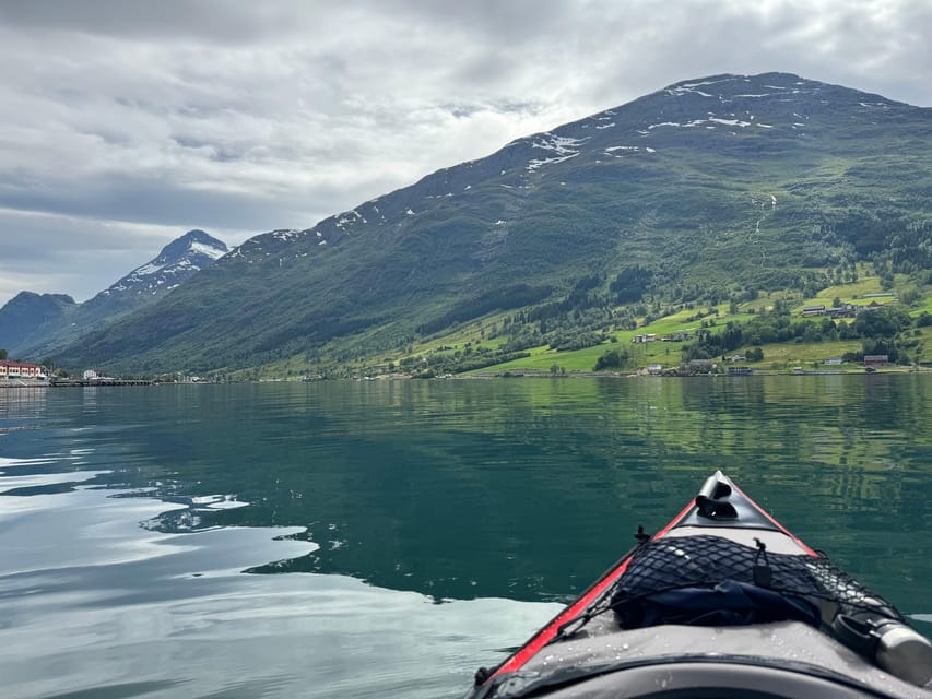 Olden: Experience Beginner-friendly Fjord Kayaking - Getting comfortable in a stable kayak