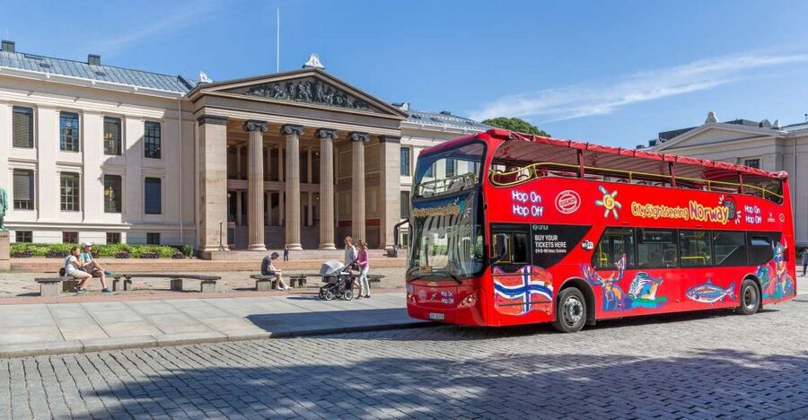 Oslo: City Sightseeing Hop-On Hop-Off Bus Tour - Nationaltheatret, Karl Johans Gate, and the Royal Palace