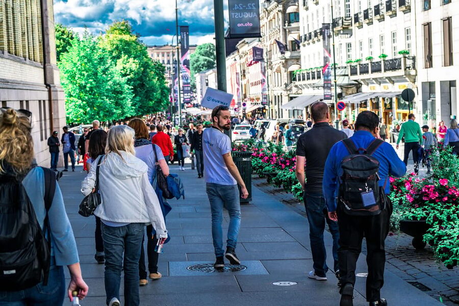 Oslo: Private Walking Tour - National Theatre, University Square, and the Royal Palace
