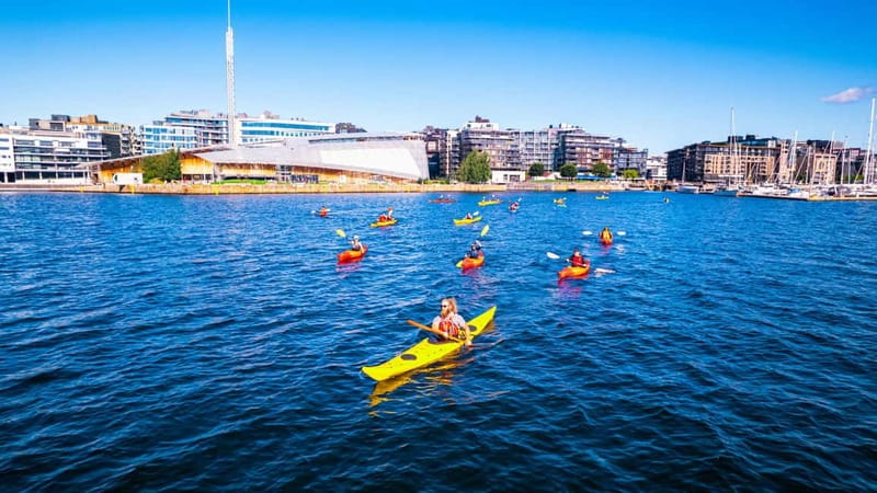 Oslo Sea Kayak Tour “Fjord City” - Paddling toward Akershus Fortress