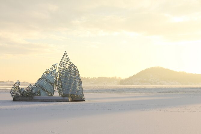 Oslo Winter Highlights Bike Tour - The Opera House rooftop starts the tour with a view