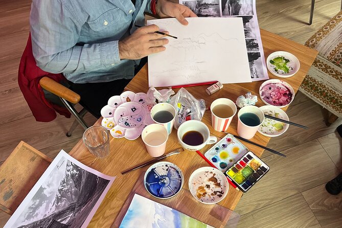 Paint Norwegian landscape with watercolor in Bergen - What happens during the 2.5-hour class