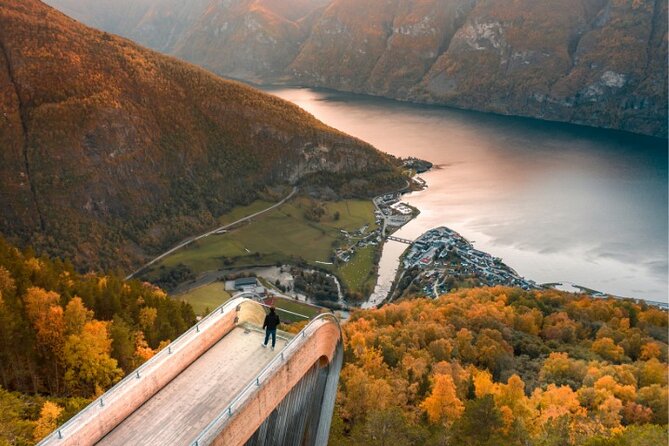 Self-guided day tour From Bergen to Flam All Inclusive roundtrip - Stegastein lookout above the Aurlandsfjord