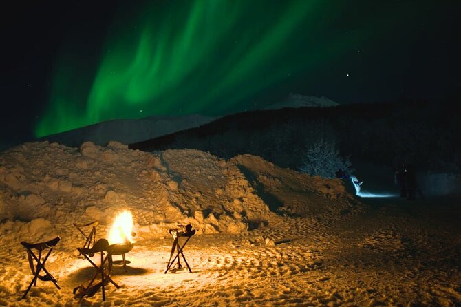 Small Northern Lights Tour Max 8 Guests Pickup and Photography - Campfire comfort, hot chocolate, and grilled corn