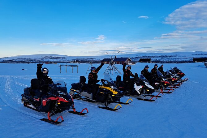 Snowmobile safari in the mountain plateau of Finnmarksvidda - Leaving Alta for Finnmarksvidda