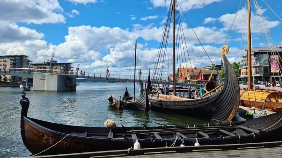 Tønsberg: Walk with a Viking - Guided Tour - Starting at Vikingodden, where the ships set the tone