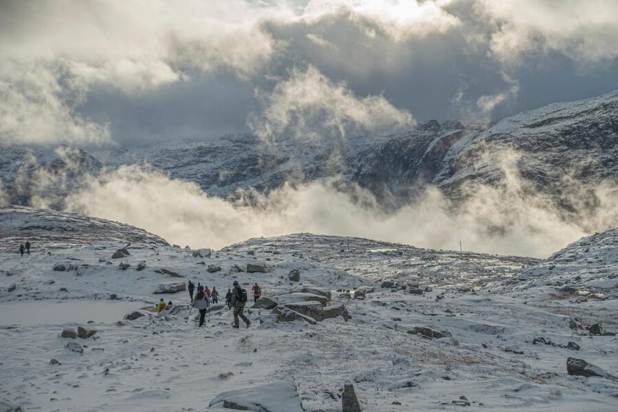 Trolltunga Autumn Hike Go Viking - Autumn color, frozen waterfalls, and changing mountain weather