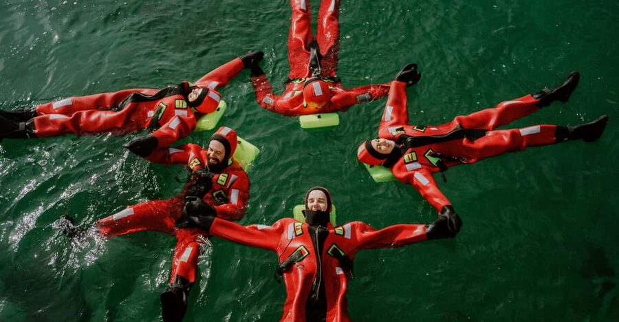 Tromsø city center Urban Floating experience - The first 15 minutes: safety, suits, and getting comfortable