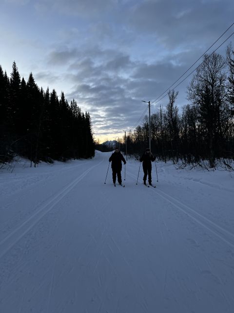 Tromsø: Cross Country Guided Skiing Course - Following the route across Tromsøya