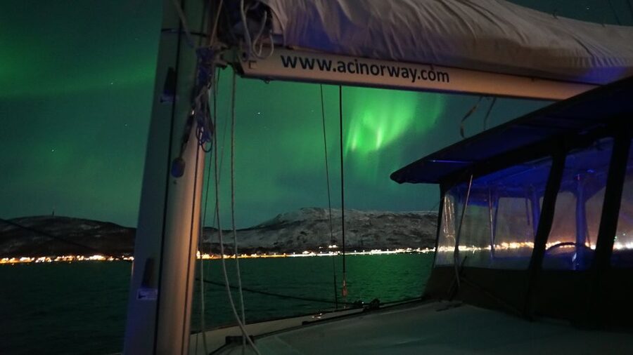 Tromsø: Northern Lights Luxury Catamaran Cruise - Setting off from Tromsø’s floating jetty