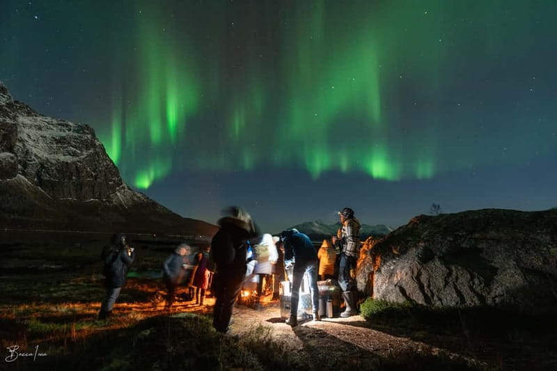 Tromsø: Northern Lights Safari - Campfire waiting in the cold