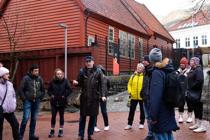 Walking Tour in Bergen of the Past and Present - Passing the funicular station without taking the ride